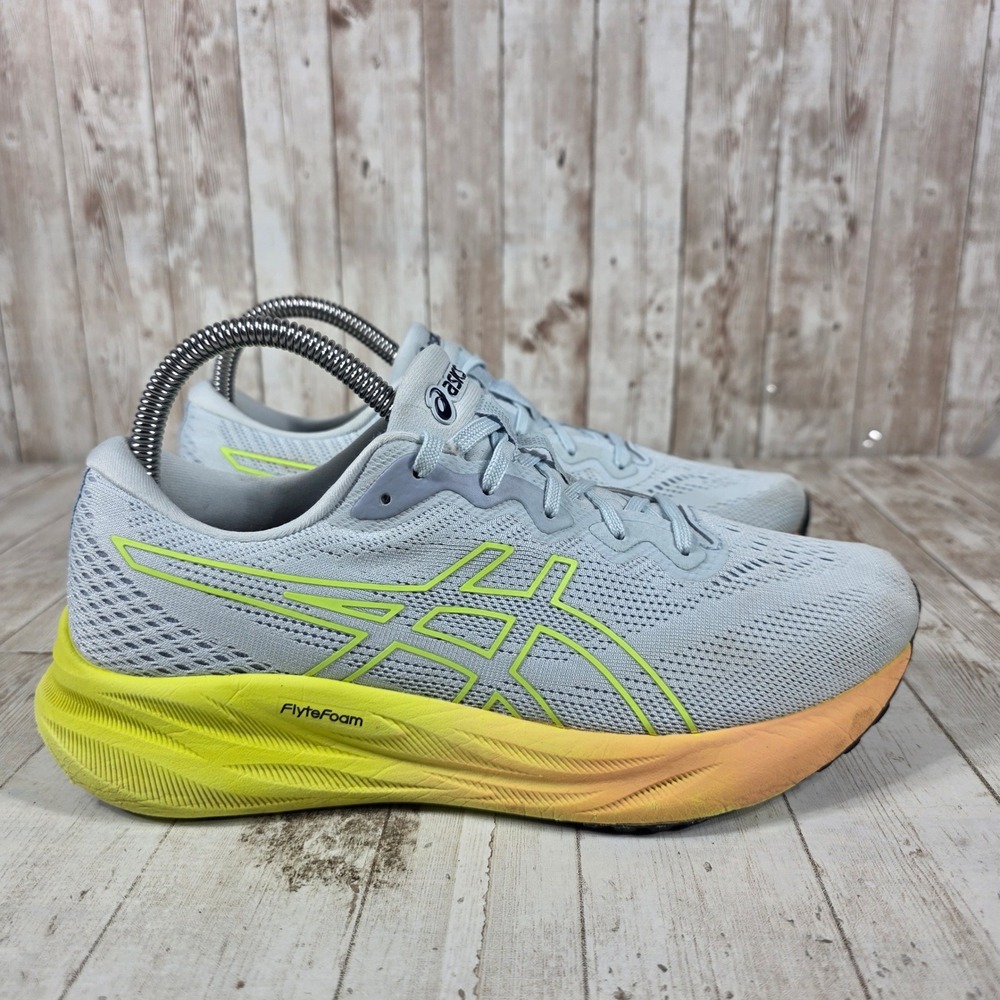Asics Gel-Pulse 15 Womens Running Shoes Light Blue Lime Orange 1012B593 Size 7.5
